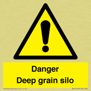 Danger Deep grain silo